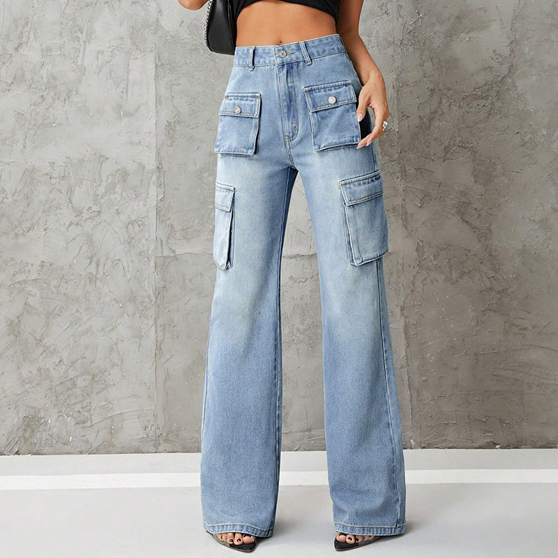 High Waist Work Denim Jeans
