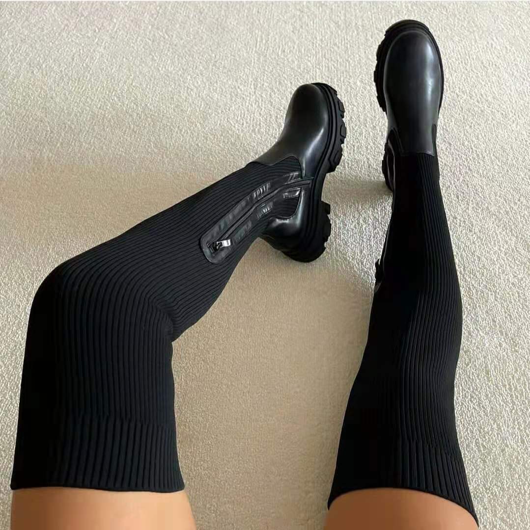 Over-Knee Sock Boots