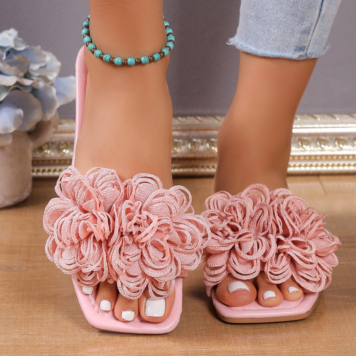 Flower Flat Slippers